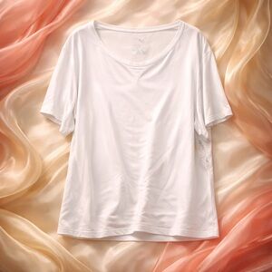 Terra and Sky White 3X 24W/26W Notch Neck Cotton Tee